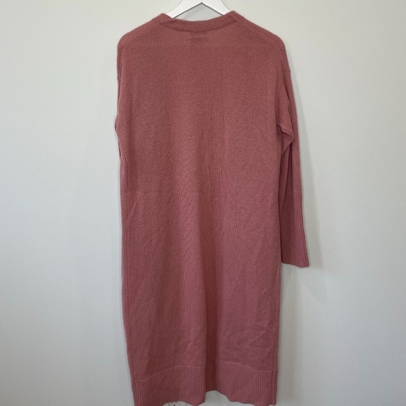 Halogen Pink Front Open Cashmere Blend Cardigan with Pockets - Picture 4 of 7